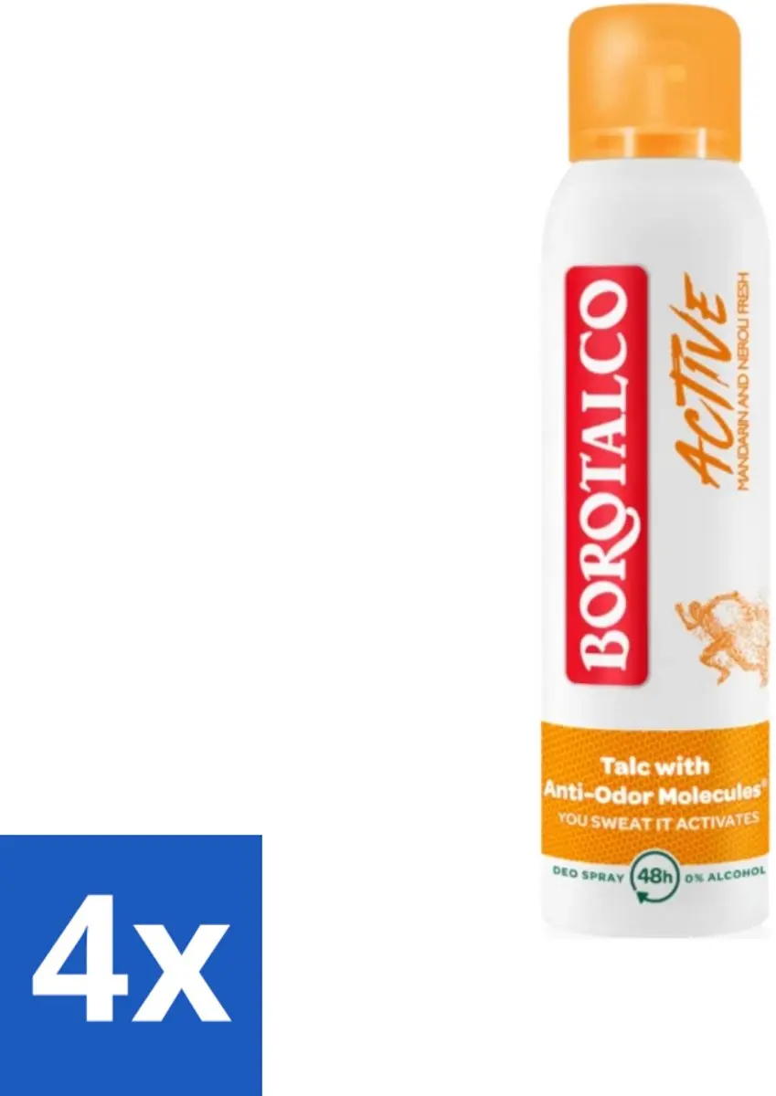 Borotalco Deodorant Spray Active Mandarin & Neroli Fresh 150ml