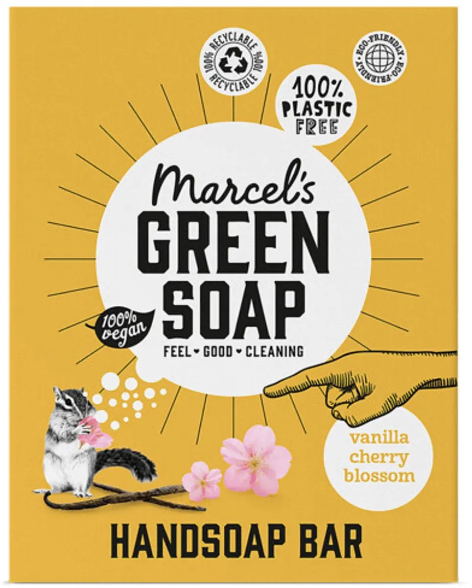 Marcel's Green Soap Handzeep Bar Vanille & Cherry Blossom - 6 Stuks