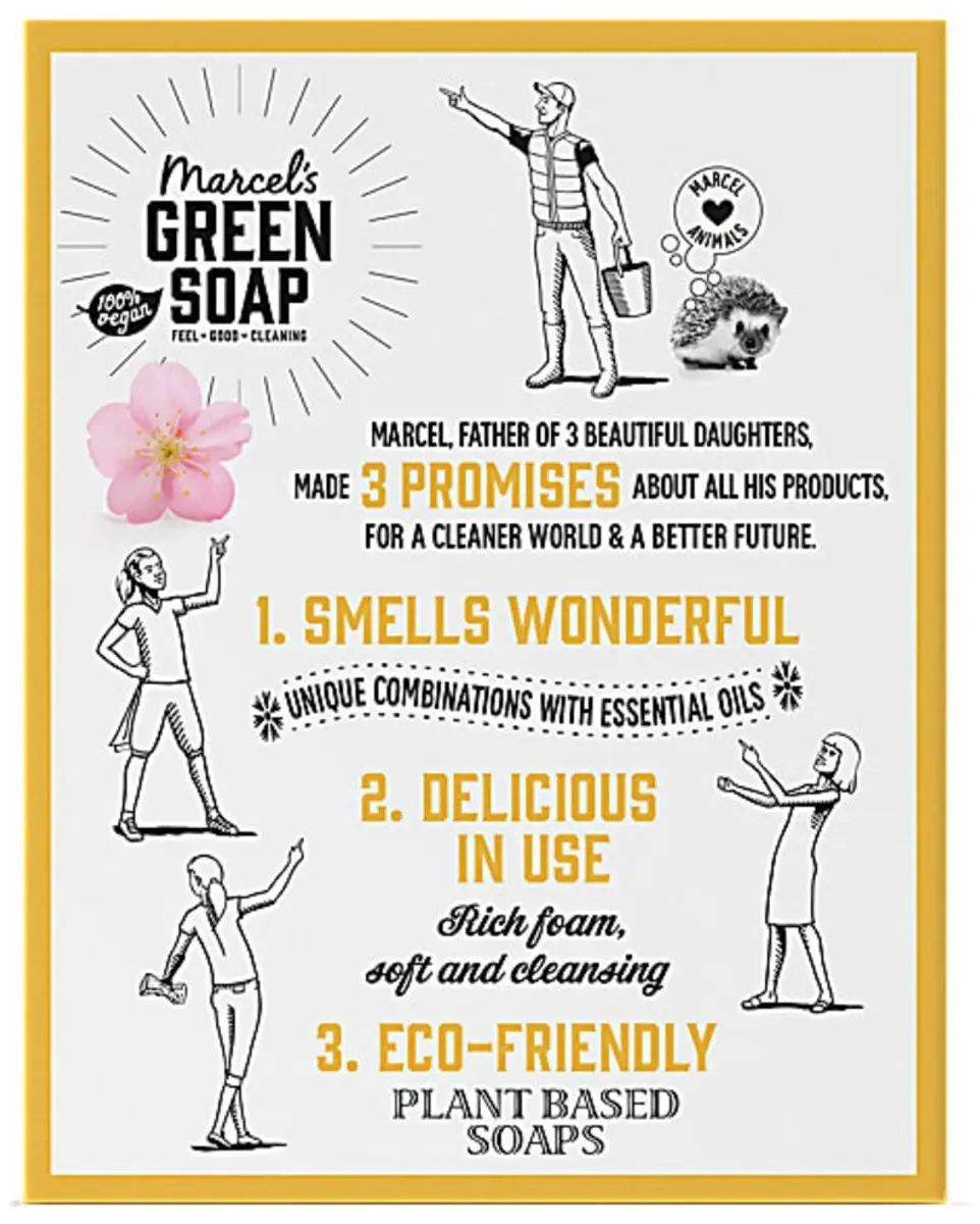 Marcel's Green Soap Handzeep Bar Vanille & Cherry Blossom - 6 Stuks