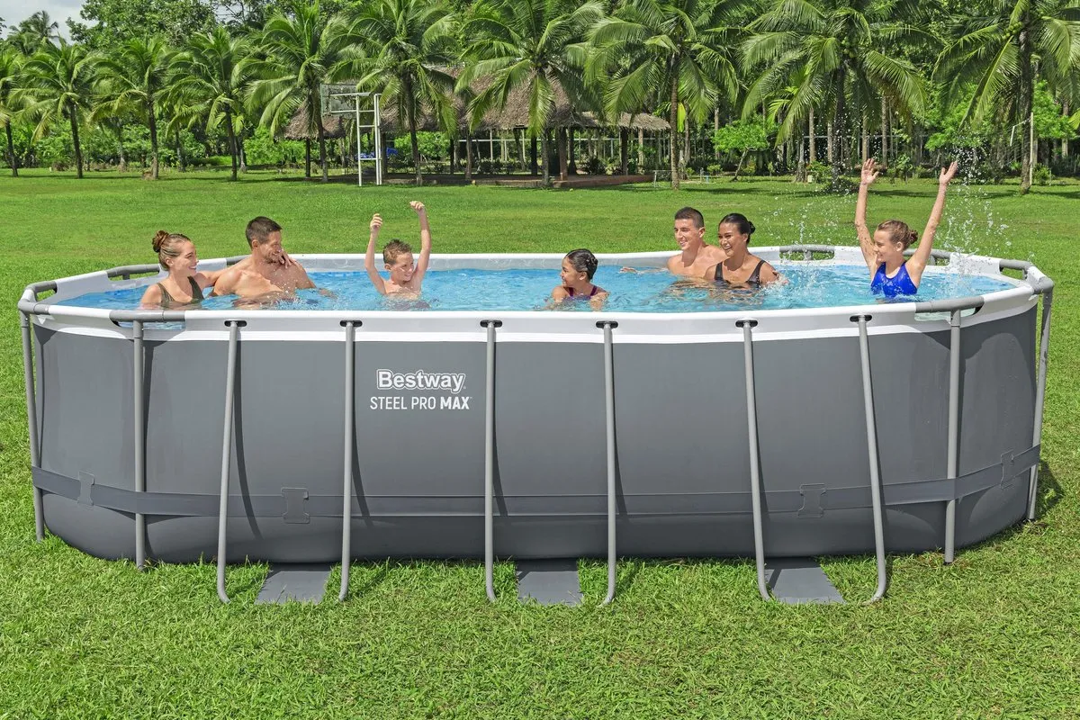 Bestway Steel Pro MAX Zwembadset 549x274x122cm - Grijs