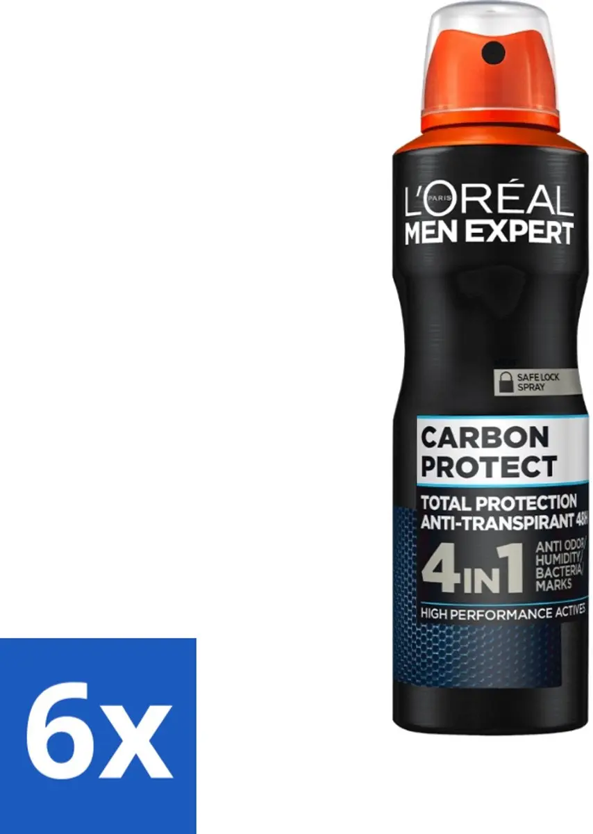 L'Oréal Men Expert Deodorant Spray Carbon Protect 150ml - 20 Stuks