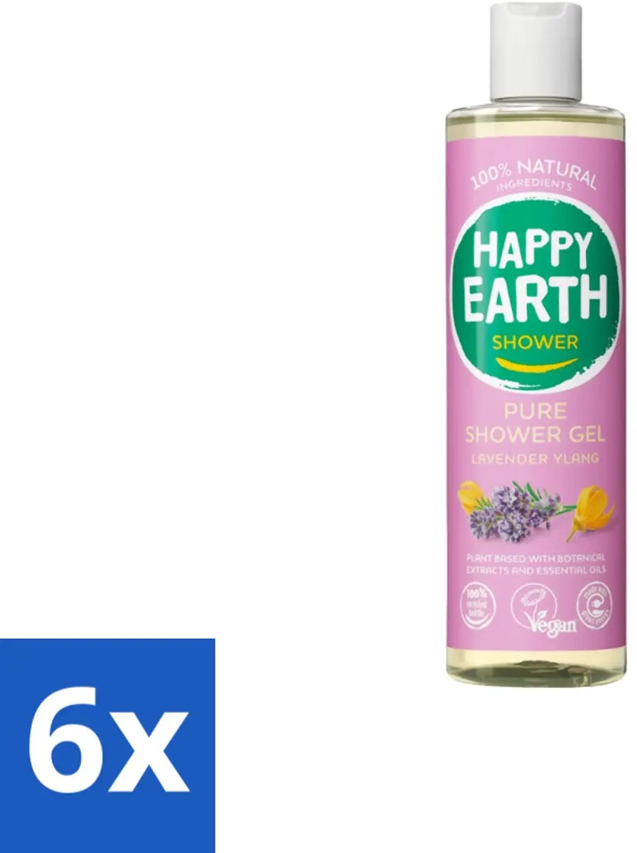 Happy Earth Douchegel Lavender Ylang 300ml