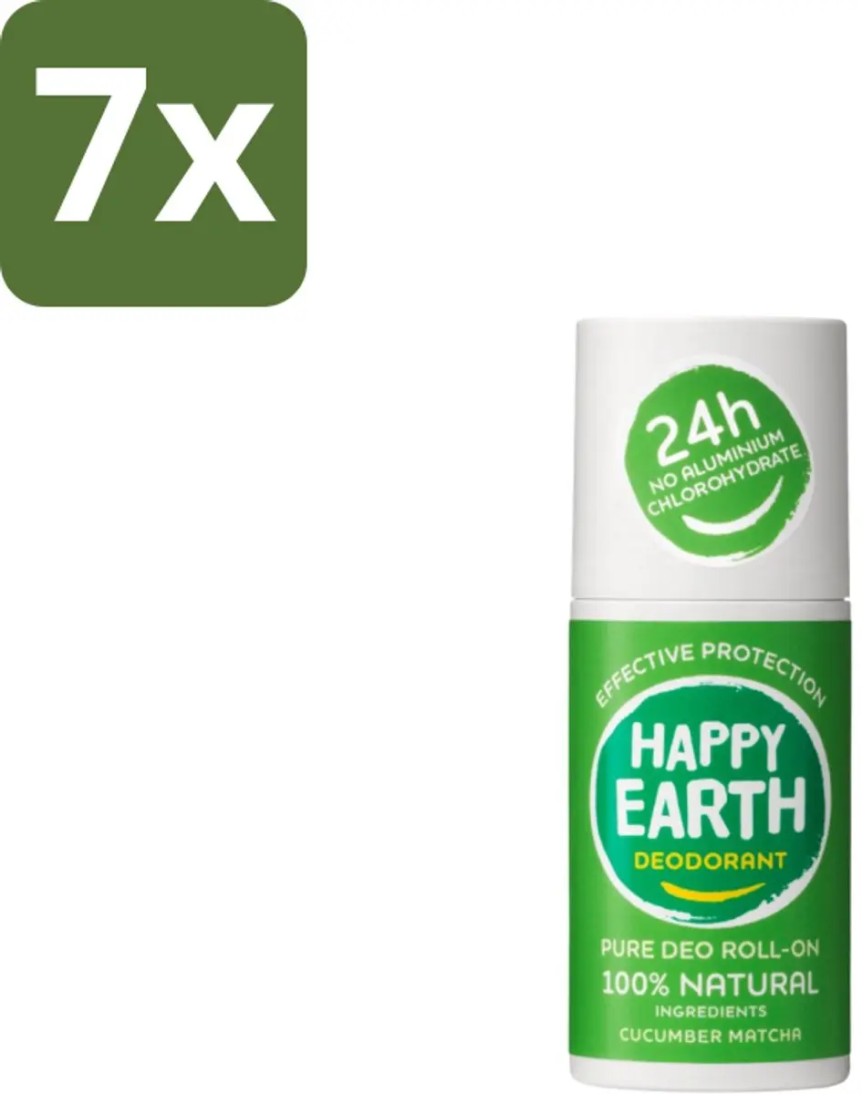 Happy Earth Deodorant Roll-On Cucumber Matcha 75ml