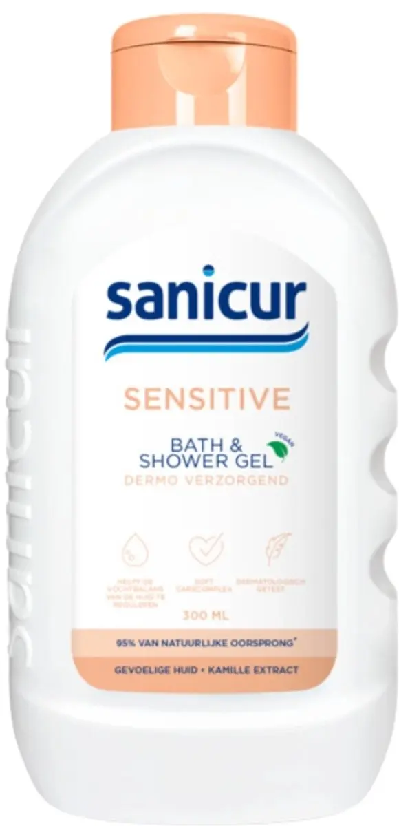 Sanicur Bath & Showergel Sensitive 300ml - 15 Stuks
