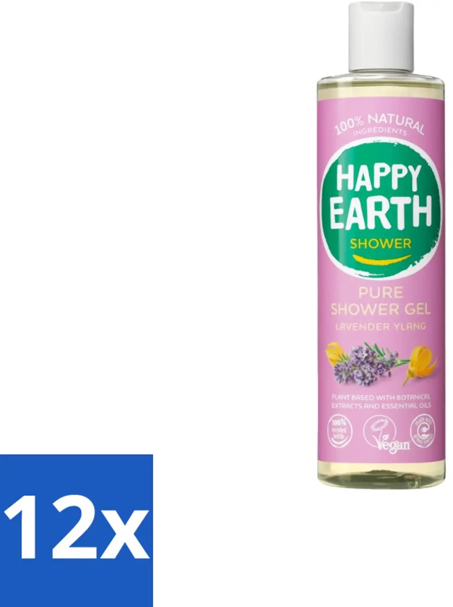 Happy Earth Douchegel Lavender Ylang 300ml
