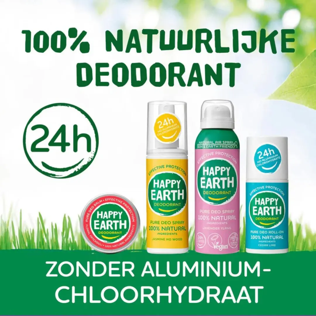 Happy Earth Men Protect Roll-On Deodorant 75ml - 7 Stuks