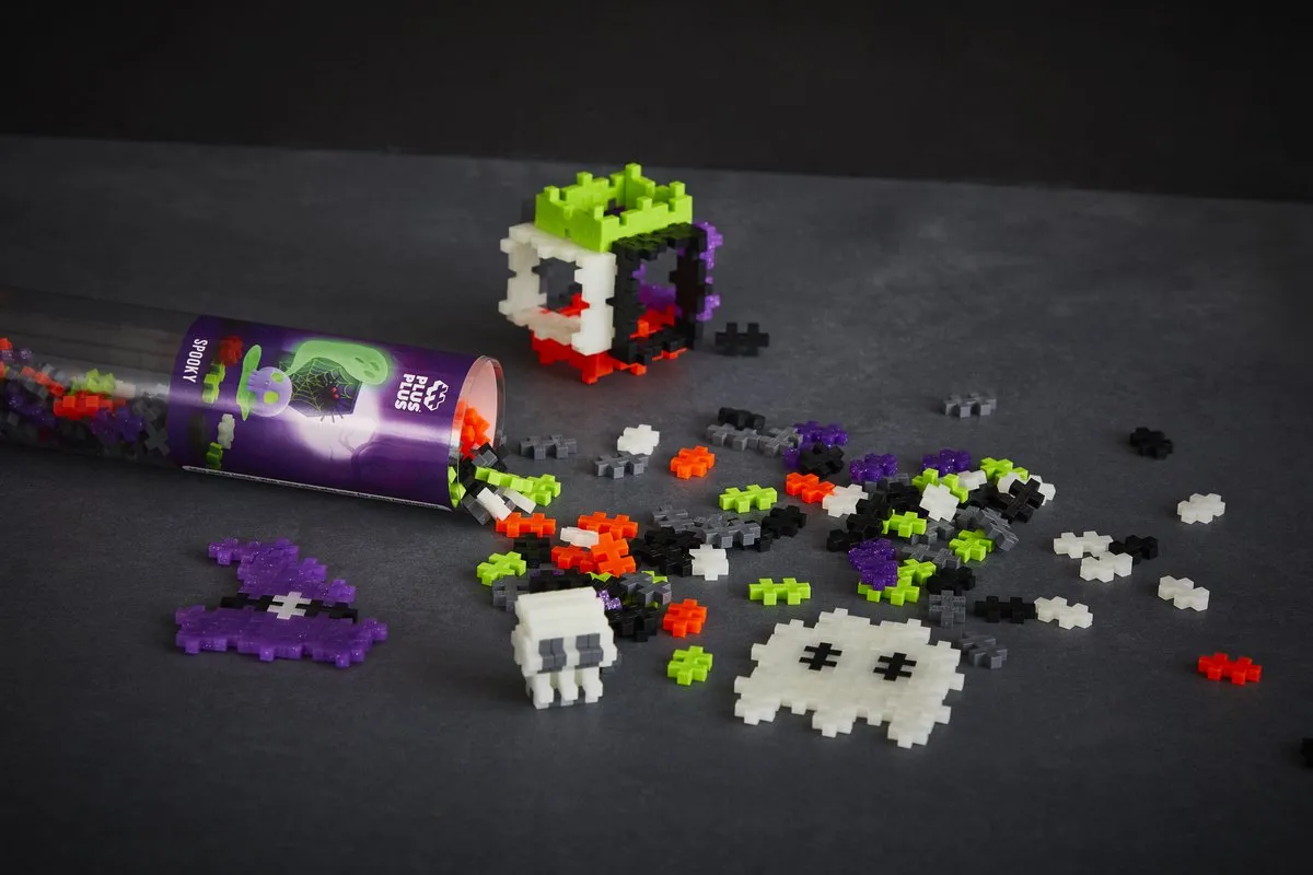 Plus-Plus Spooky Mix Bouwset 100 Stuks - Neon