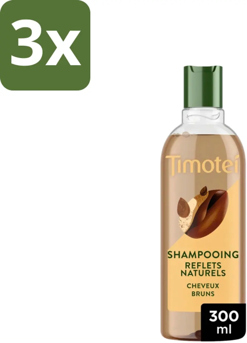 Timotei Shampoo Intens Bruin 300ml - 3 Stuks