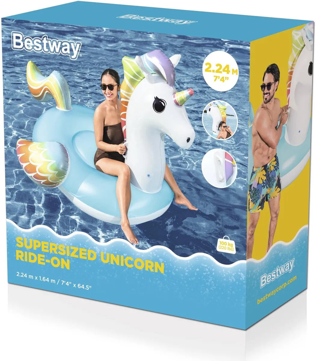 Bestway Supersized Opblaasbare Eenhoorn - Veelkleurig - afbeelding 6 van 6