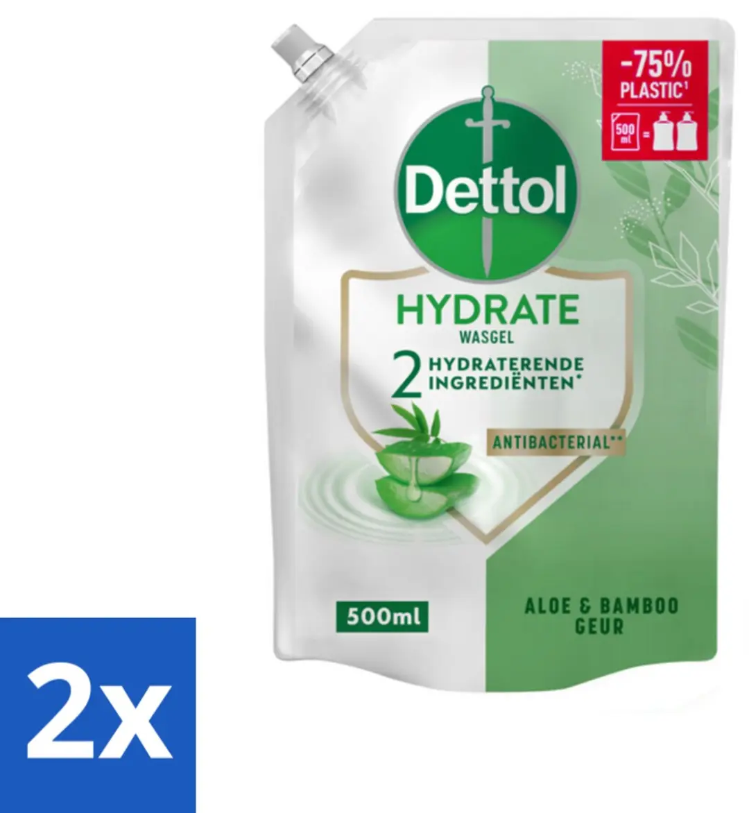 Dettol Handzeep Navulling Hydrate Aloë Vera & Bamboe 500ml