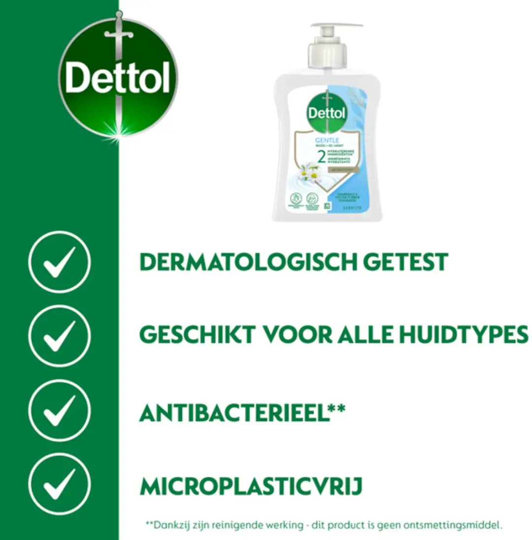 Dettol Handzeep Gentle Kamille & Katoenbloesem 250ml - 6 Stuks