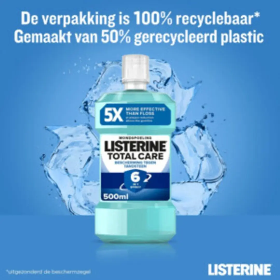 Listerine Total Care Mondwater - 2500ml (5x500ml)