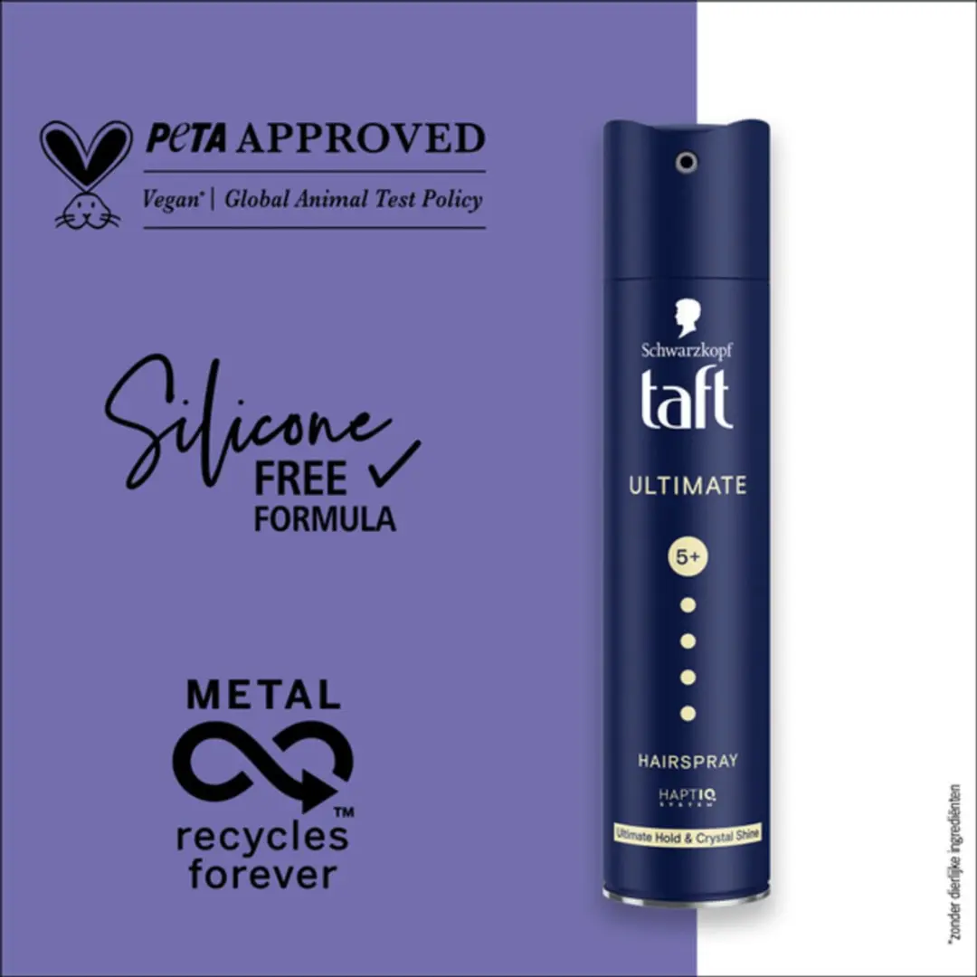 Taft Ultimate 5+ Haarspray 1000ml - 4 Stuks