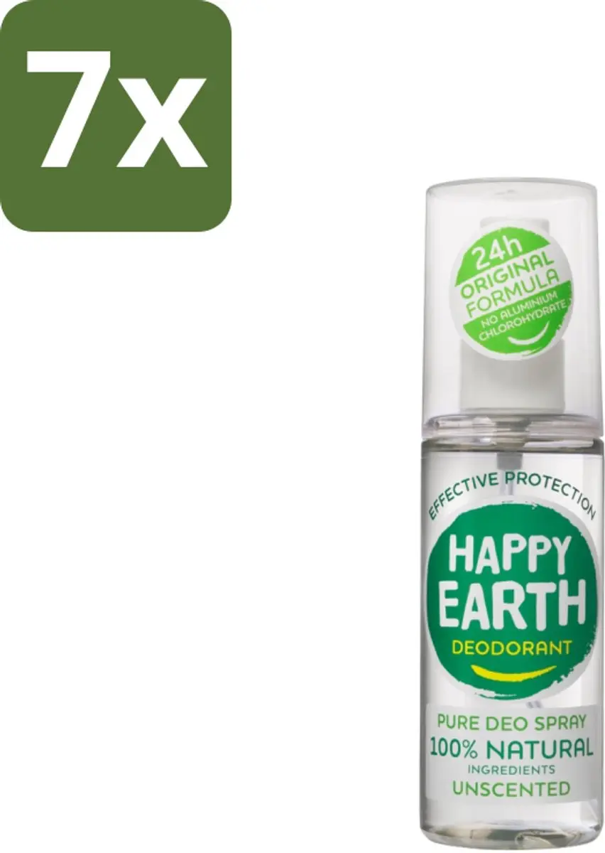 Happy Earth Deodorant Spray Unscented 100ml