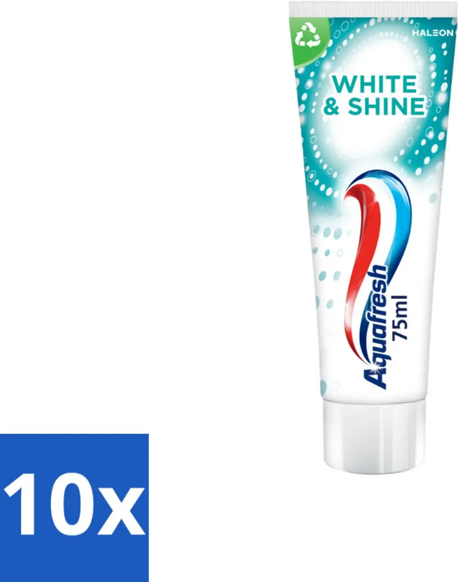 Aquafresh White & Shine Tandpasta 75ml - 10 Stuks