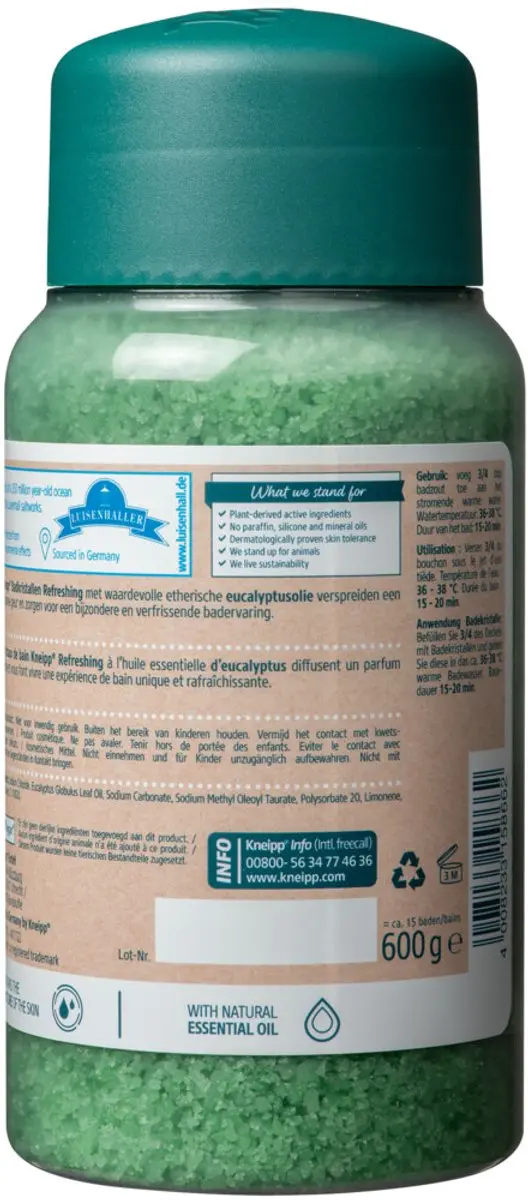 Kneipp Mint Eucalyptus Badkristallen 600g - 25 Stuks