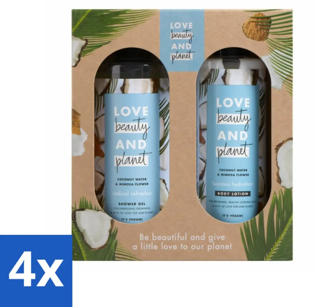 Love Beauty and Planet Kokoswater & Mimosabloem Douchegel & Bodylotion Duo
