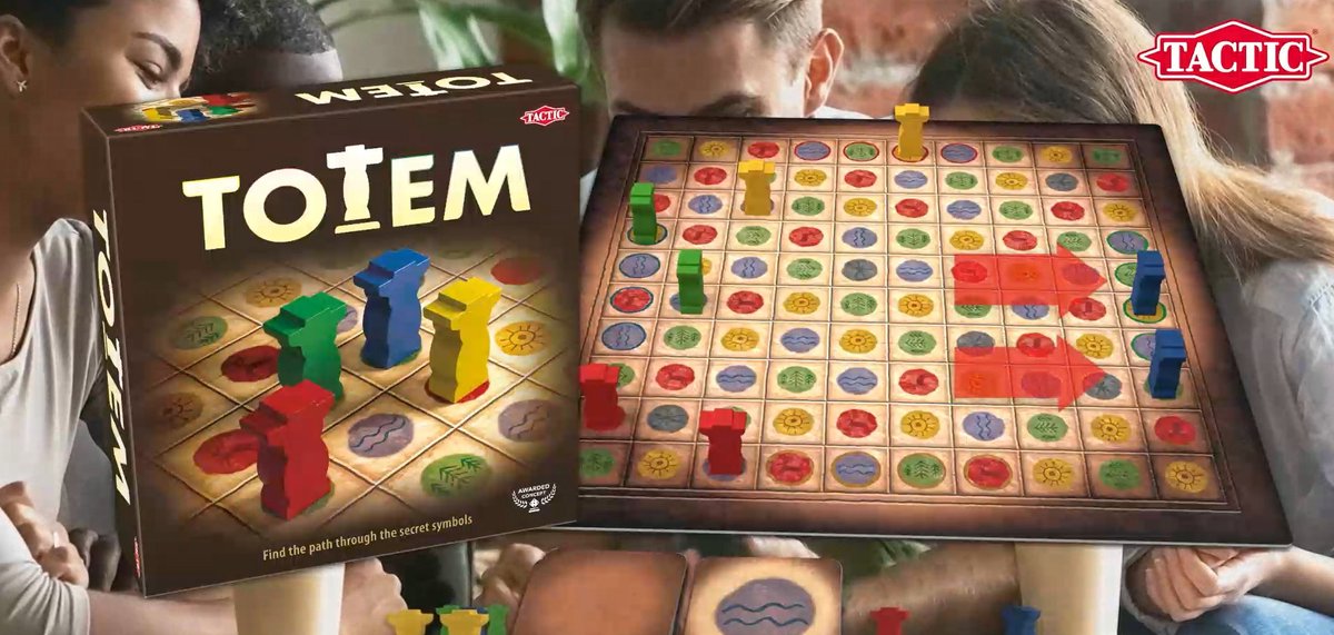 Tactic Totem – Bordspel – Race naar de Overkant met Totems – Leerzaam en Tactisch – Familiespel – Bekroond Spel – 2 tot 4 Spelers – Vanaf 7 Jaar