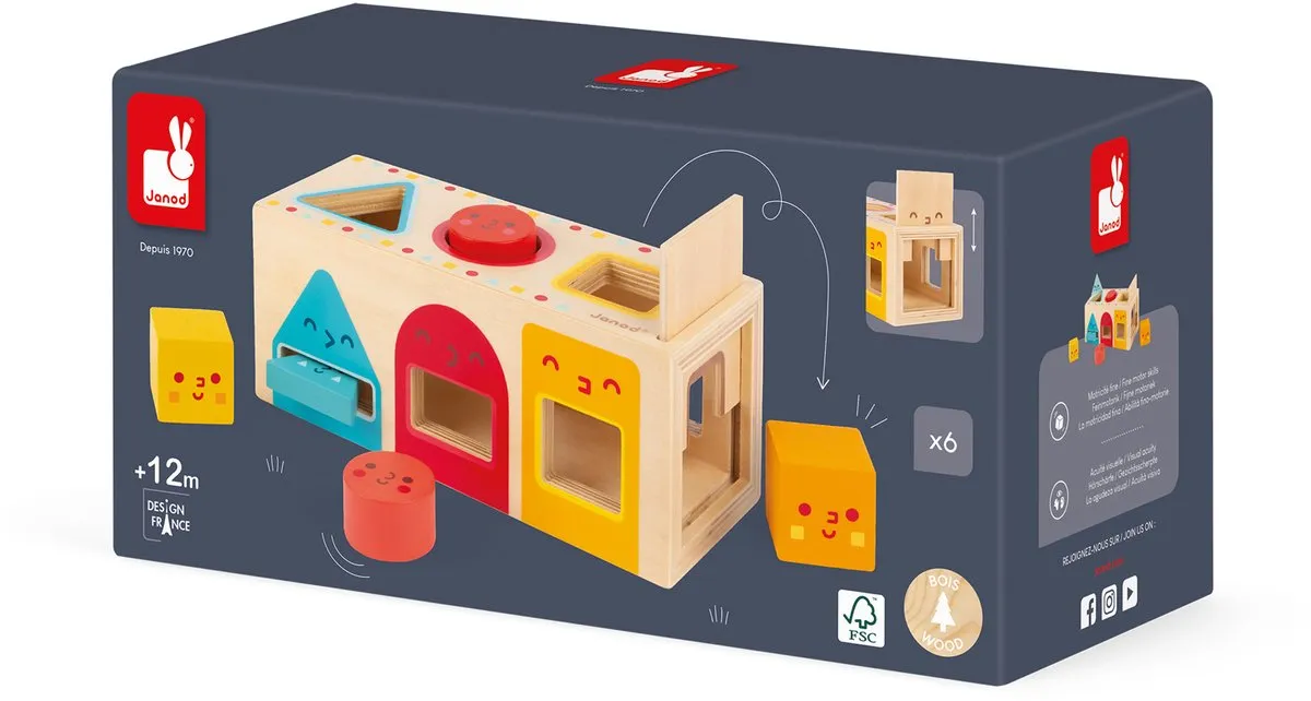 Janod Houten Vormenstoof 5330 - Multikleur - afbeelding 6 van 6