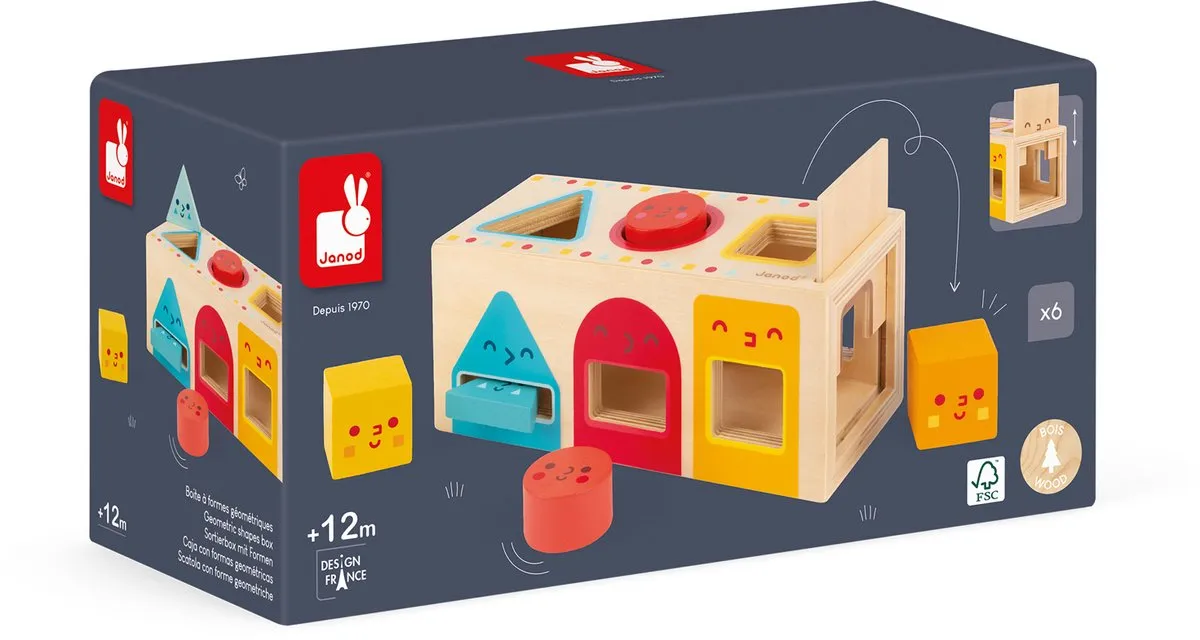 Janod Houten Vormenstoof 5330 - Multikleur
