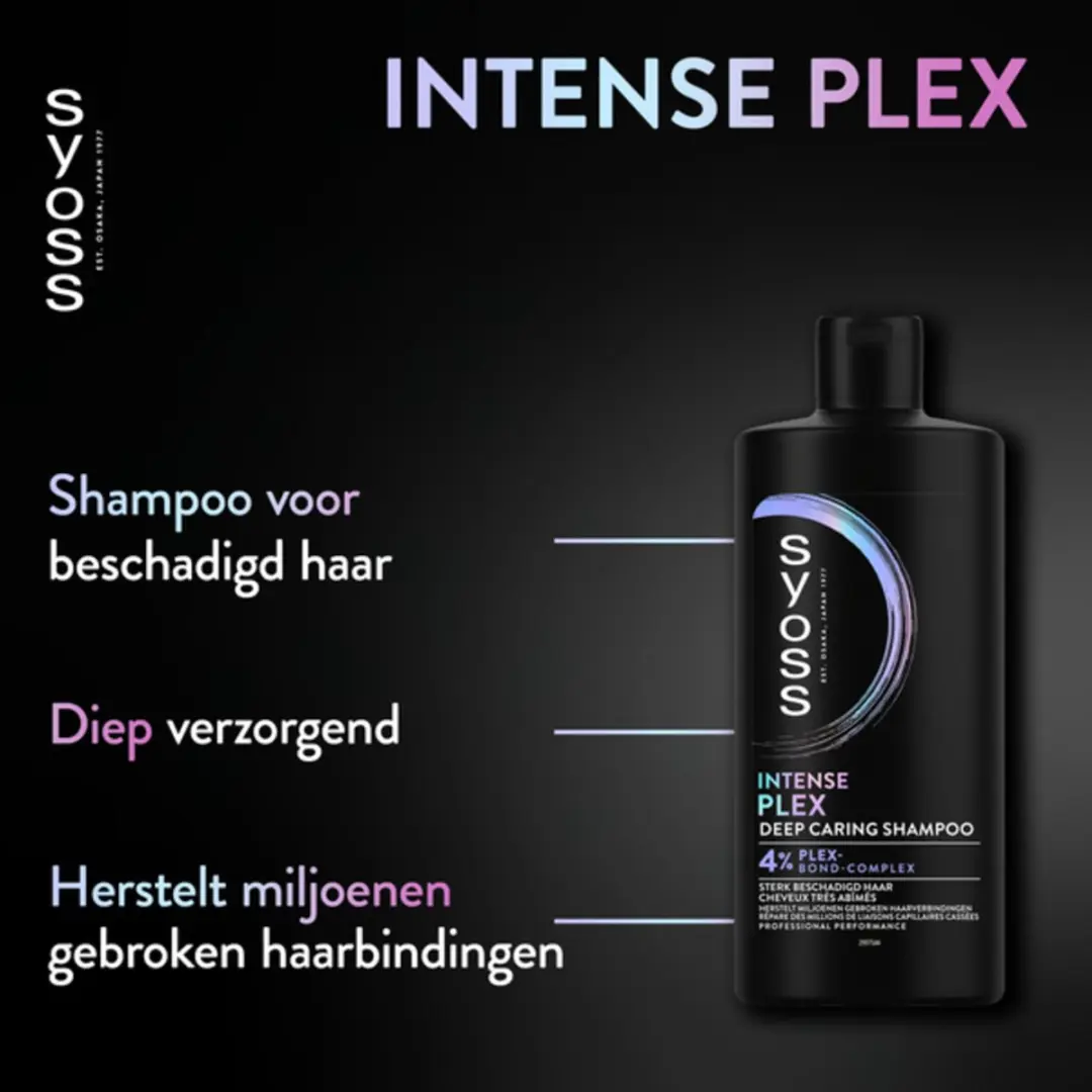 SYOSS Plex Shampoo Langdurige Styling 440ml - 5 Stuks