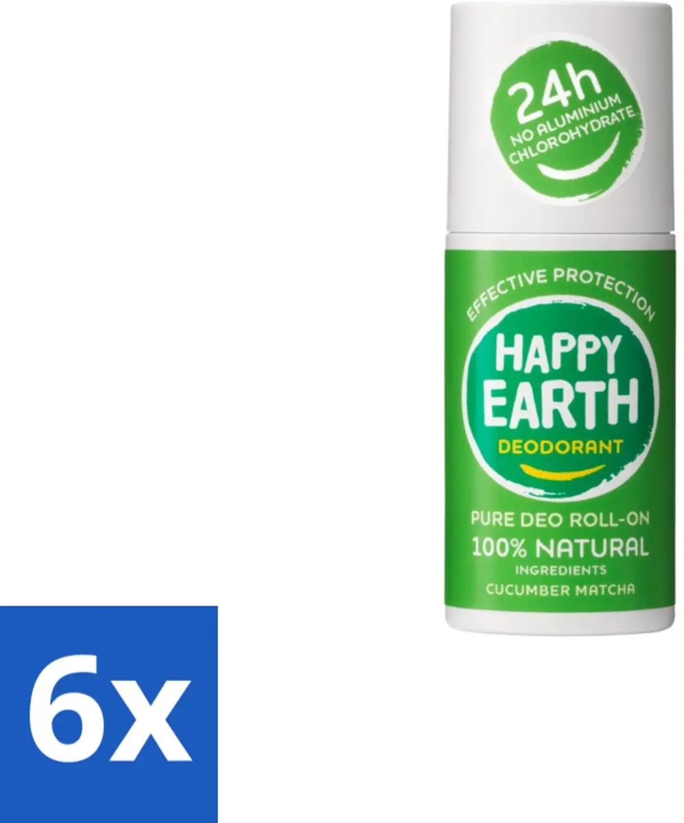 Happy Earth Deodorant Roll-On Cucumber Matcha 75ml