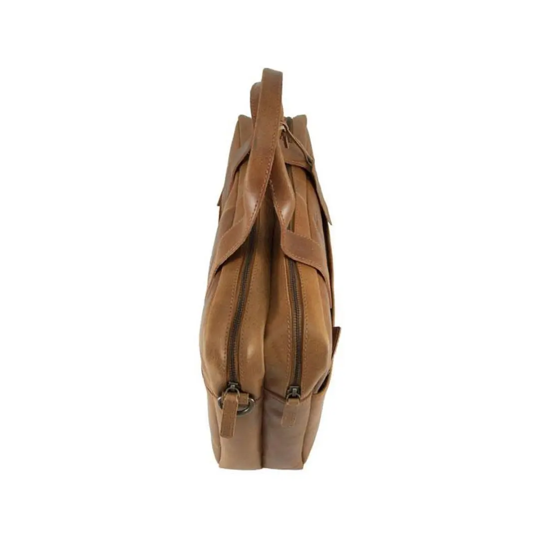 Burkely Vintage Jesse Laptoptas 14 inch - Cognac