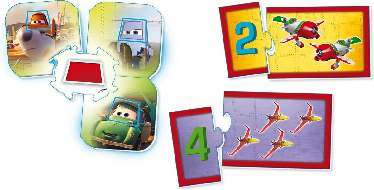 Clementoni Vormen en Cijfers Planes Puzzle 42 Stuks