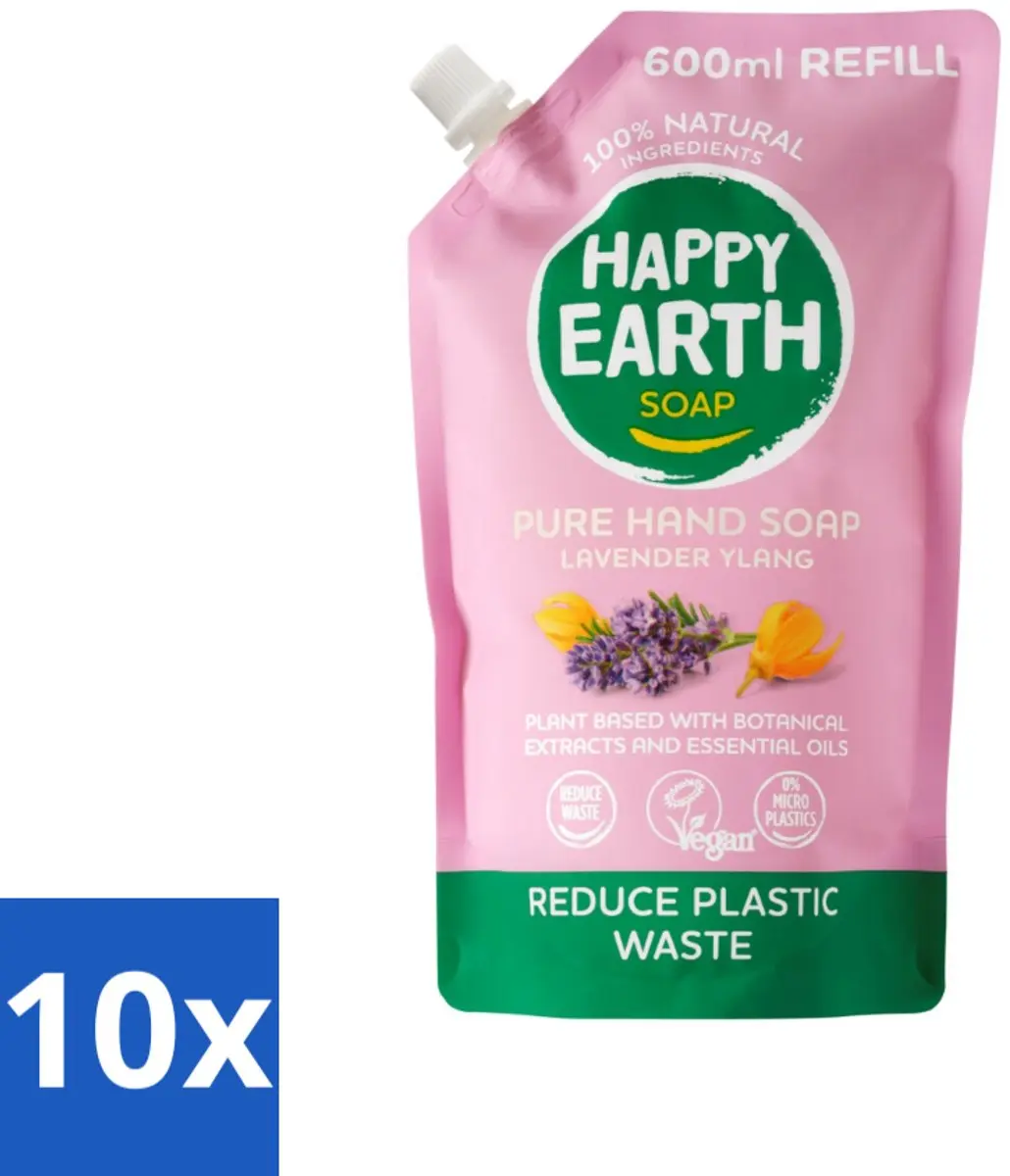 Happy Earth Handzeep Navulling Lavender Ylang 600ml