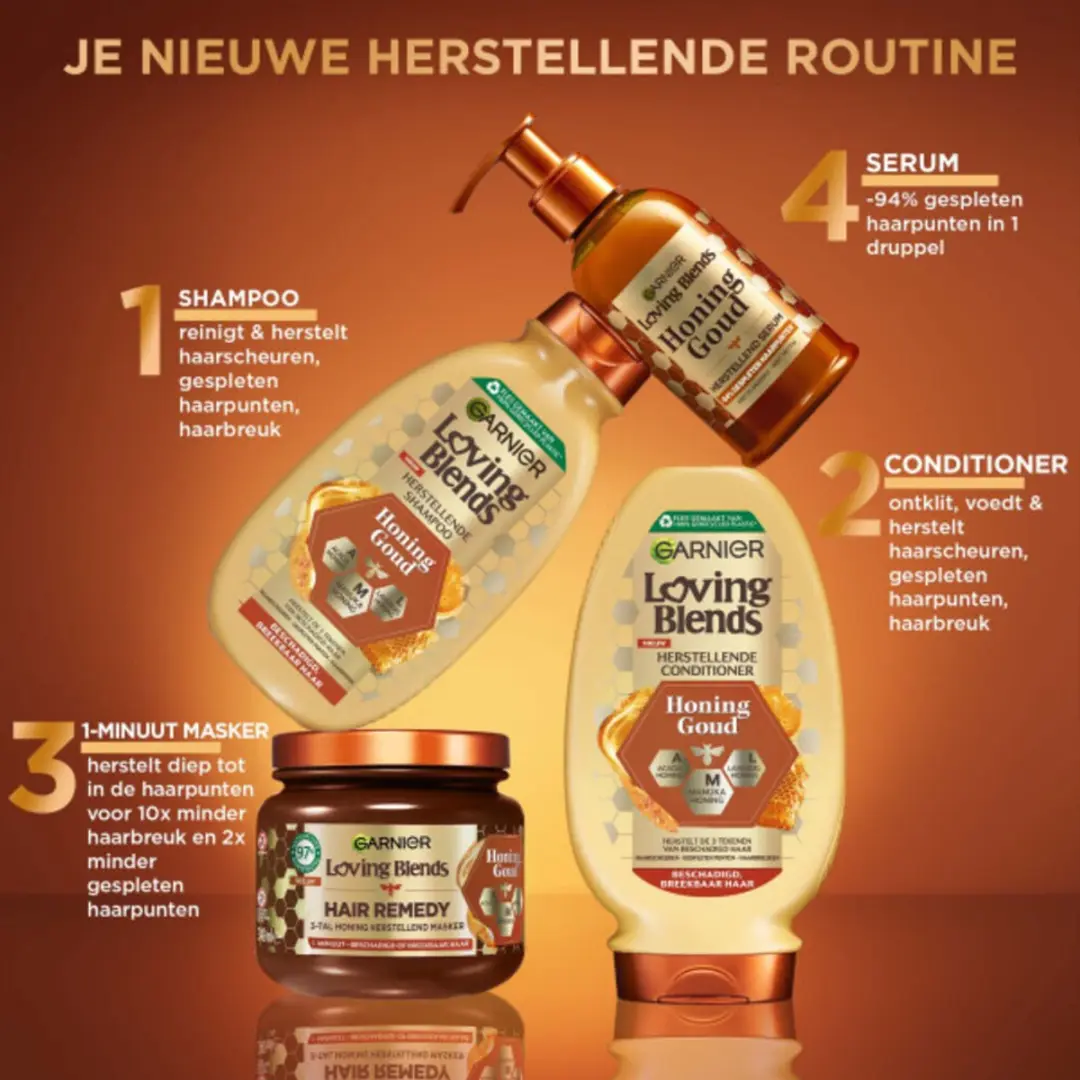 Garnier Loving Blends Honing Shampoo 300ml - 10 Stuks