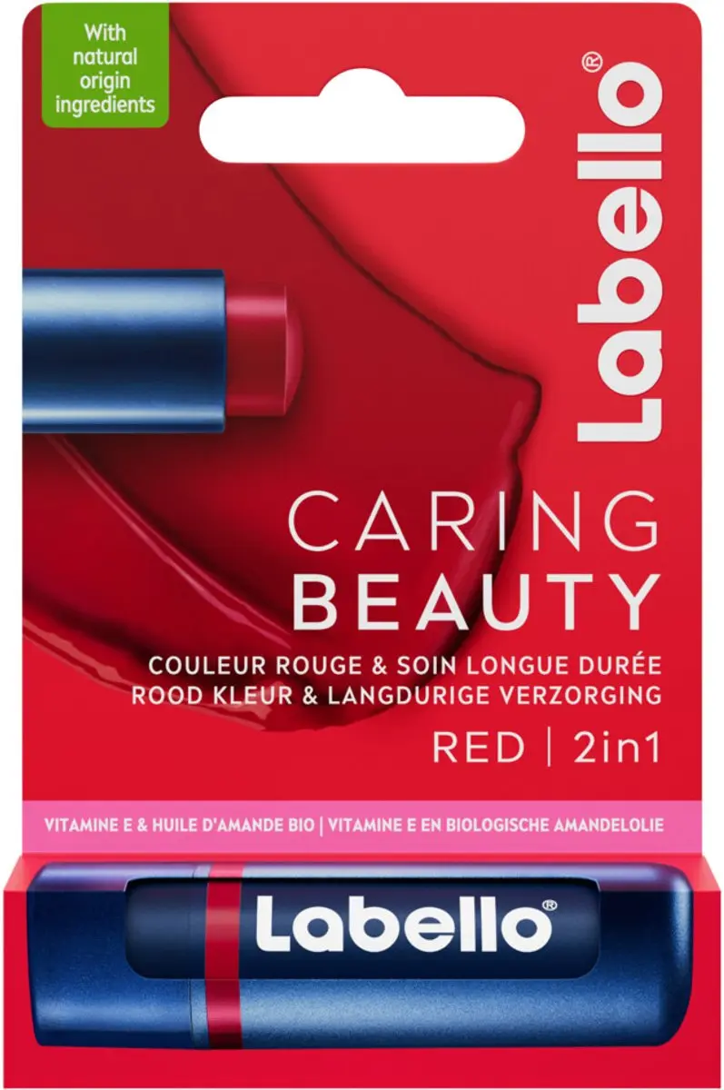 Labello Caring Beauty Red Lippenbalsem - 5 Stuks