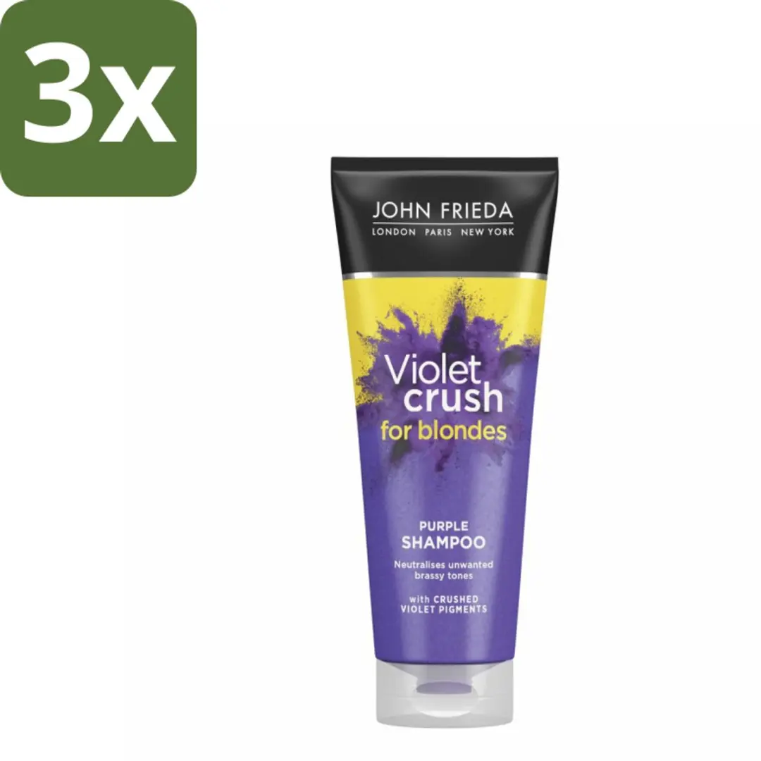 John Frieda Sheer Blonde Colour Renew Shampoo 250ml - 3 Stuks