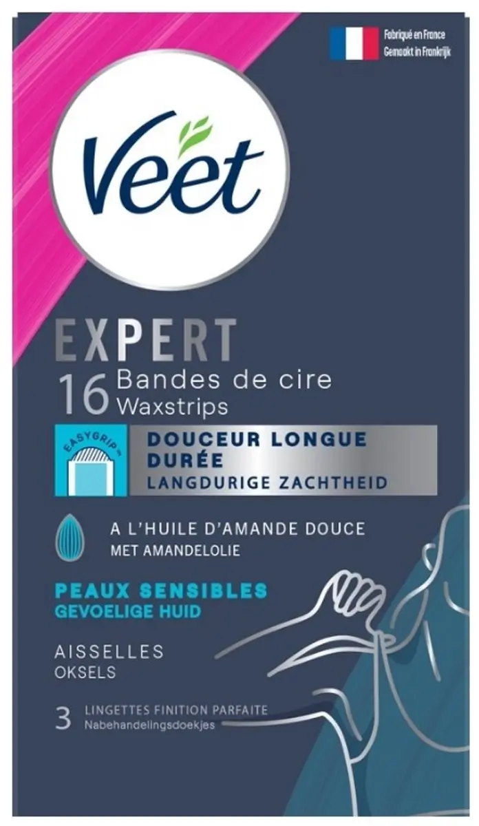 Veet Expert Gevoelige Huid Ontharingsstrips - 16 Stuks