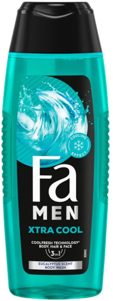 Fa Men Extreme Cool Douchegel & Shampoo 1000ml - 4x250ml