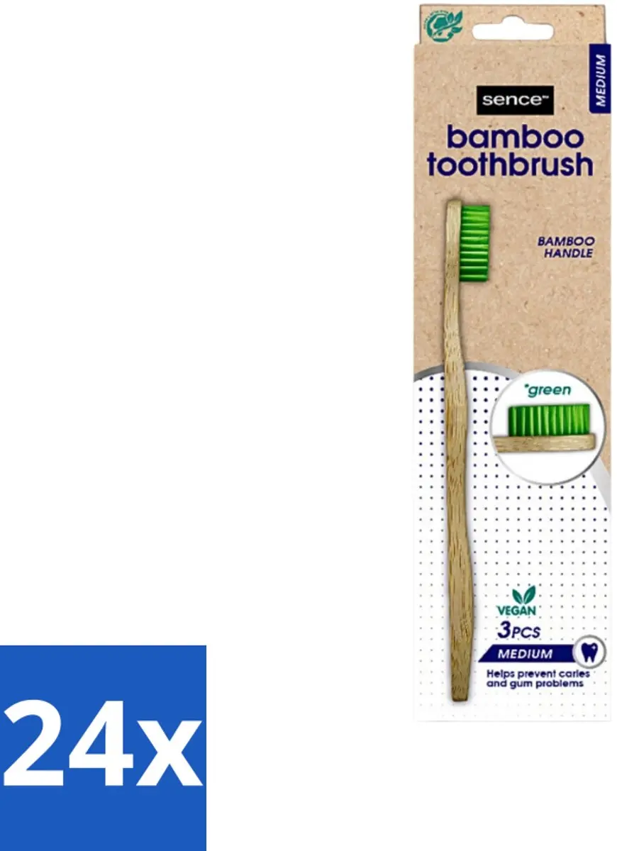 Sence Bamboo Tandenborstels Medium