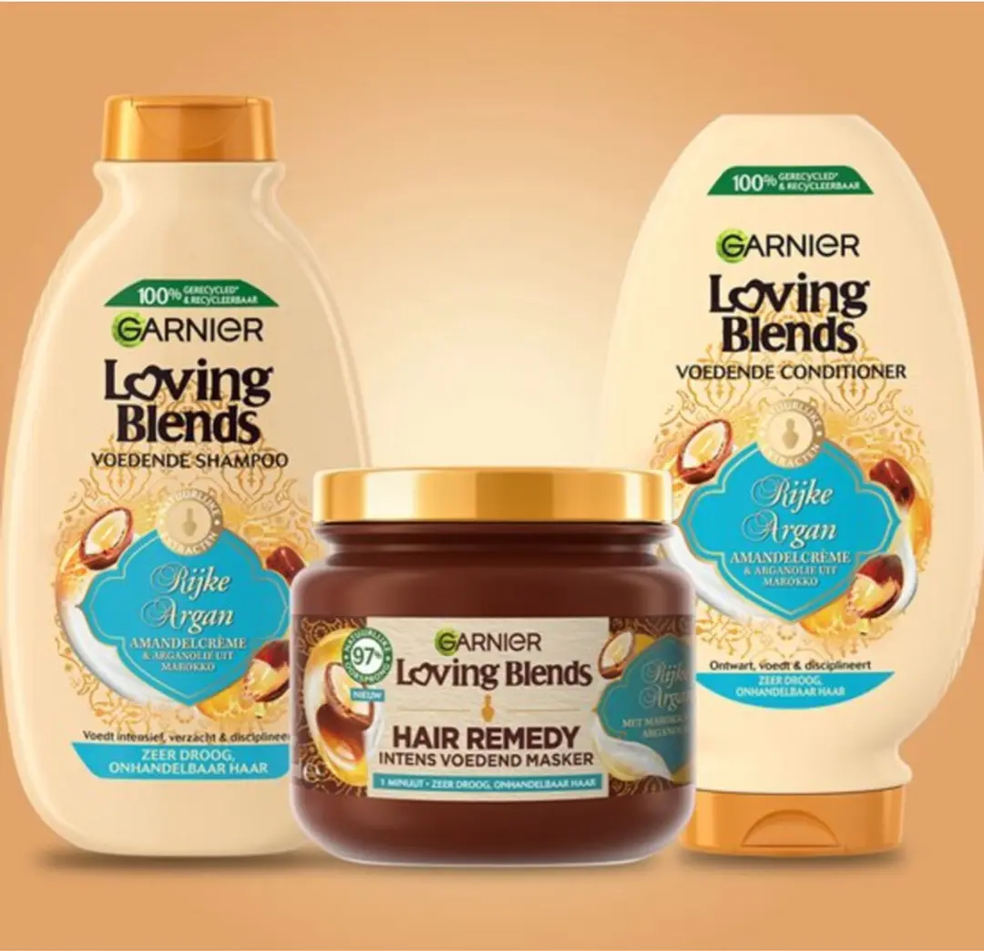 Garnier Loving Blends Argan Shampoo 300ml - 12 Stuks