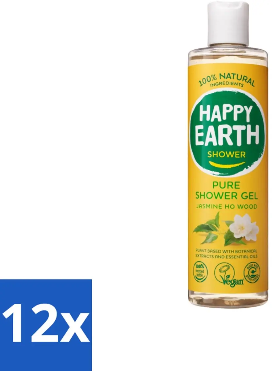 Happy Earth Douchegel Jasmine Ho Wood 300ml