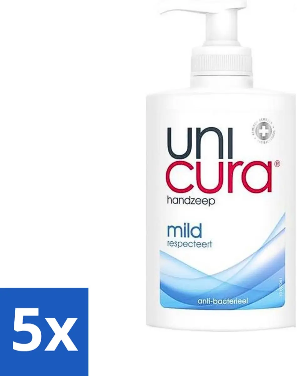 Unicura Vloeibare Handzeep Mild 250ml - Antibacterieel - 20 Stuks