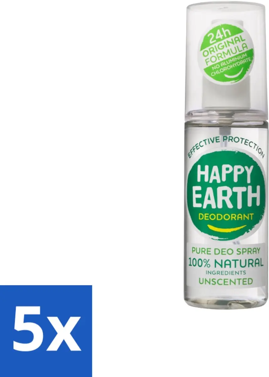 Happy Earth Deodorant Spray Unscented 100ml