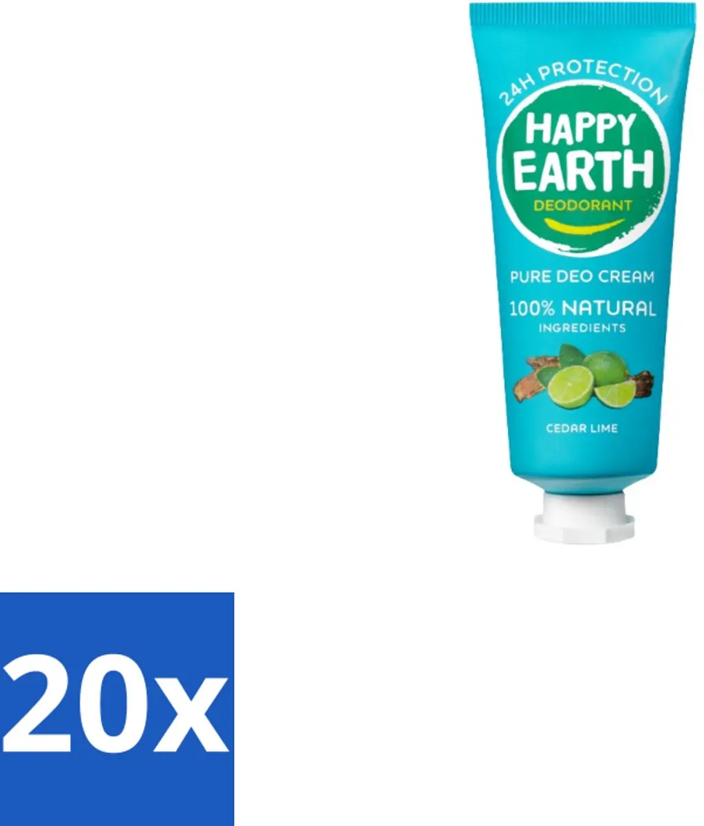 Happy Earth Deodorant Crème Cedar Lime 40ml