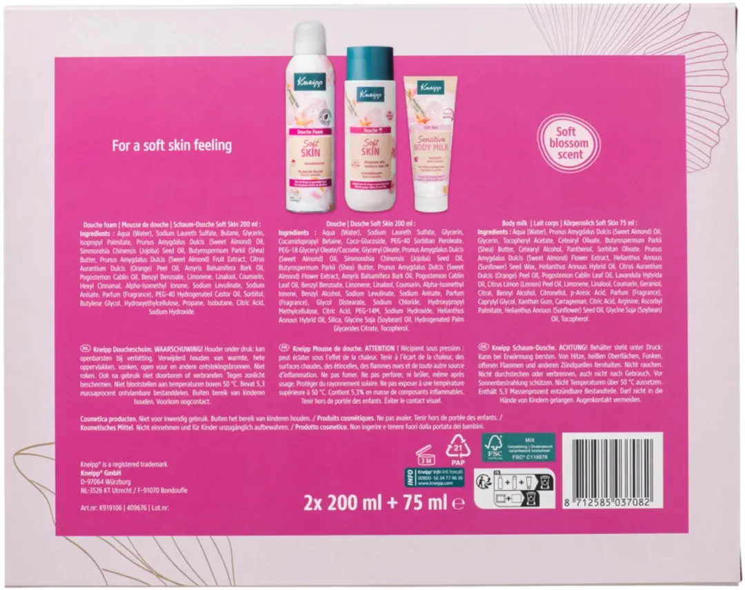 Kneipp Soft Skin Luxe Geschenkset - Douchegel & Bodylotion 475ml