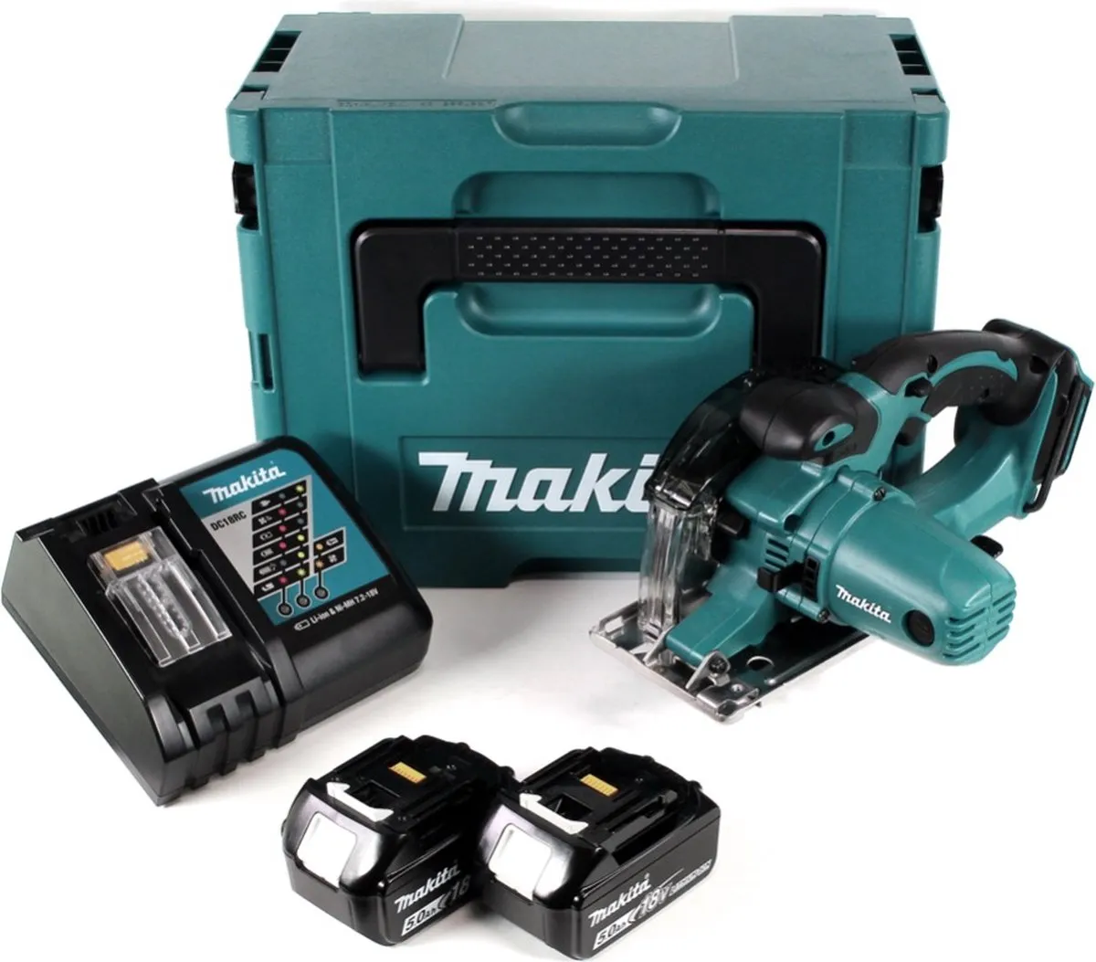 Makita DCS552RTJ Metaalcirkelzaag 18V - 2x 5.0Ah accu - 136mm