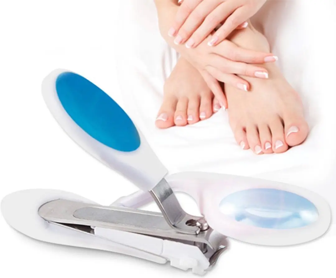Vitility Nagelknipper met Vergrootglas - Wit/Blauw