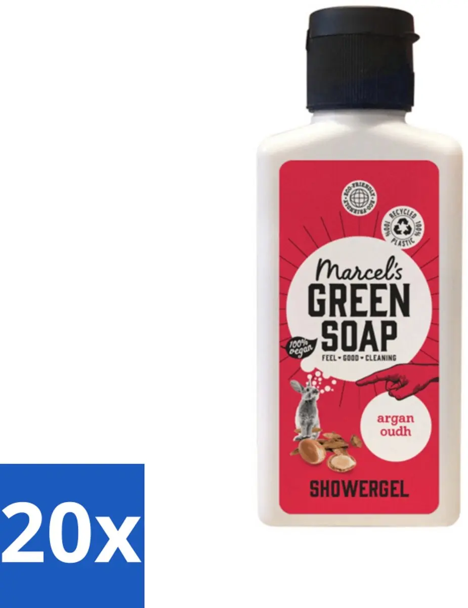Marcel's Green Soap Douchegel Argan & Oudh Mini 100ml - 20 Stuks