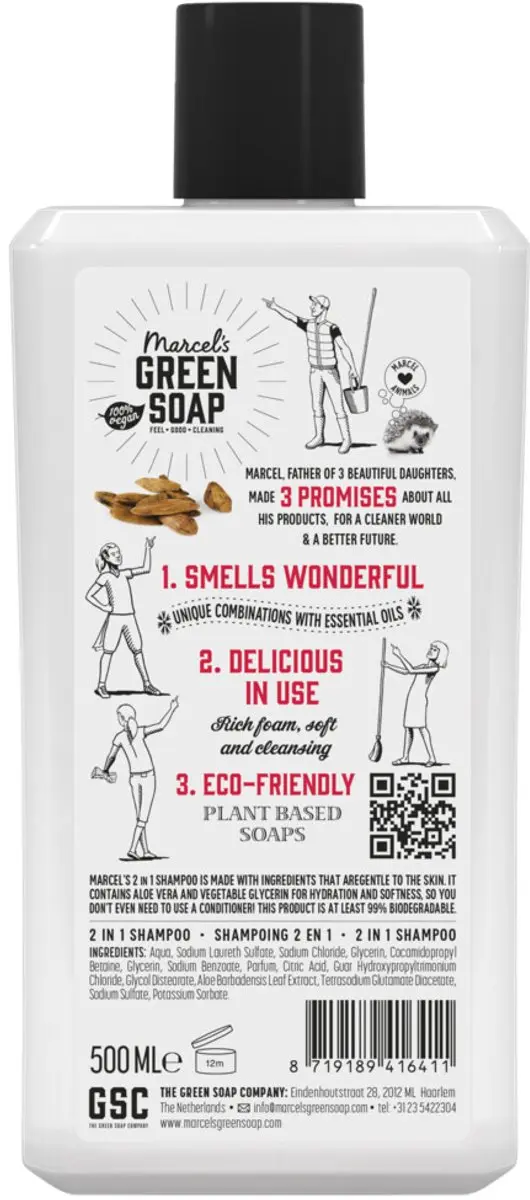 Marcel's Green Soap Shampoo Argan & Oudh - 1000ml (10x100ml)