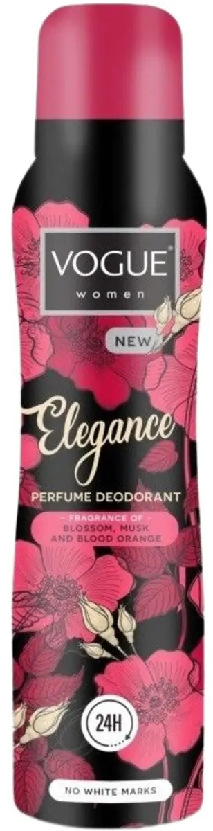 Vogue Elegance Parfum Deodorant 150ml - 24 Uur Bescherming - 2 Stuks
