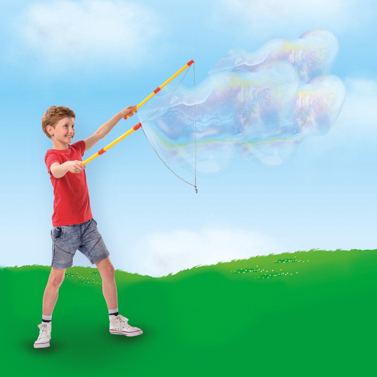 SES Creative 02323 Mega Bubbles met XXL Stokken - Extra grote bellenblazen met handige tool