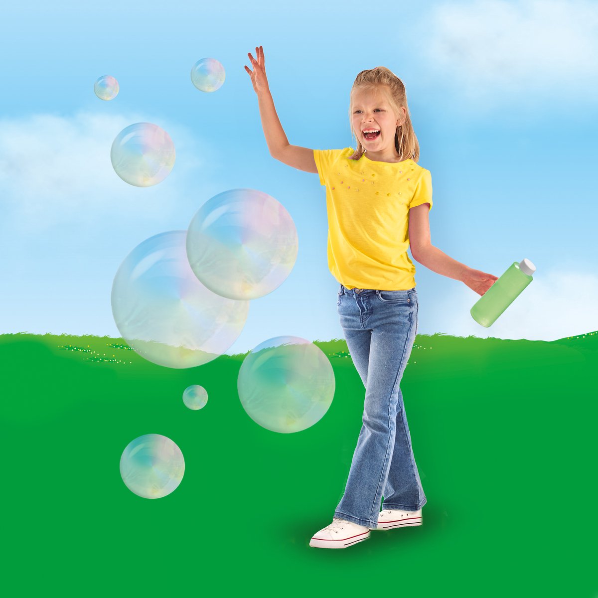 SES Creative 02323 Mega Bubbles met XXL Stokken - Extra grote bellenblazen met handige tool