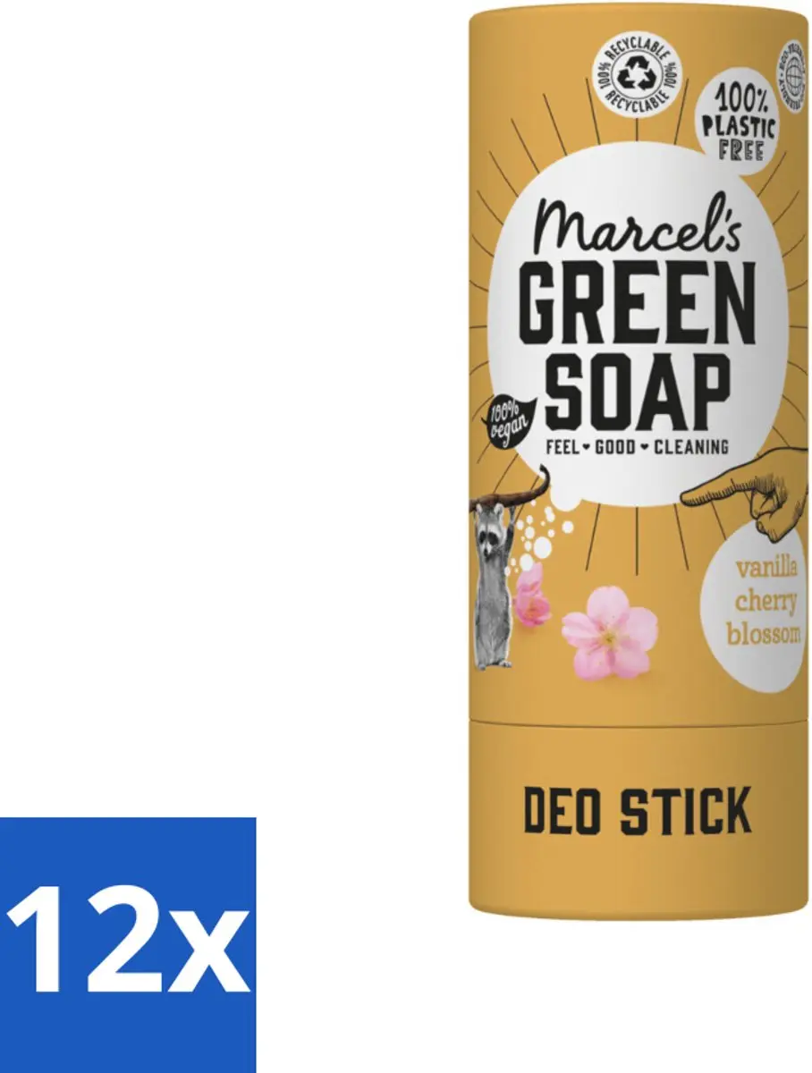 Marcel's Green Soap Deodorant Stick Vanille & Kersenbloesem