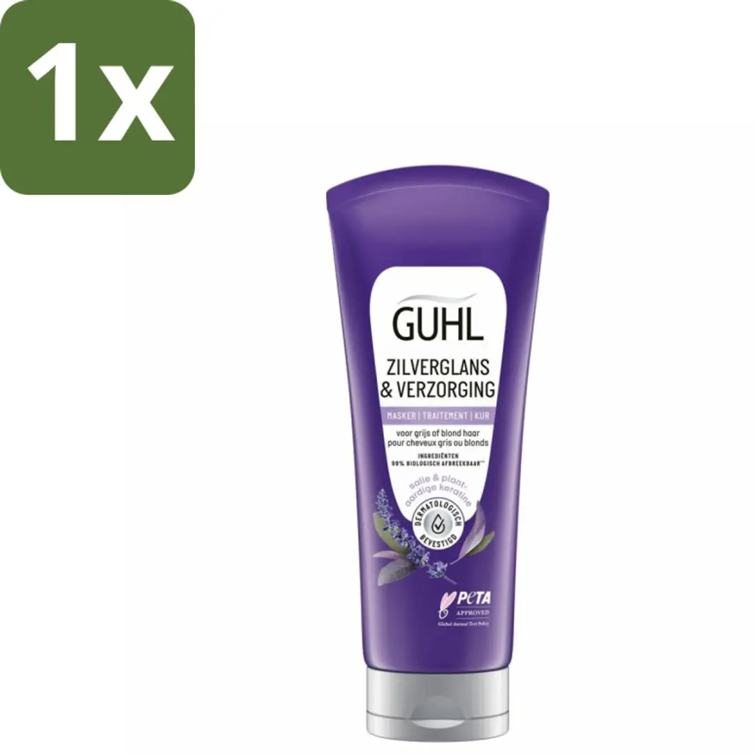 Guhl Haarmasker Zilverglans & Verzorging Anti-Geel 200ml